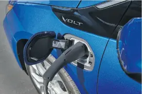  ?? GM ?? With a larger battery, charging the Chevrolet Volt takes a bit longer.