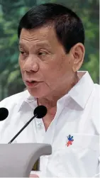  ??  ?? Ruthless: Rodrigo Duterte