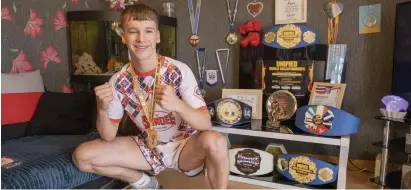  ?? ?? Talented teenager Alfie McIntyre, from Paisley, has been taking the martial arts world by storm