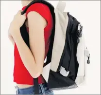  ??  ?? Students should consider function before fashion in a backpack.