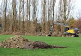  ?? FOTO FILIP SPOELDERS ?? Het archeologi­sch onderzoek is afgerond.