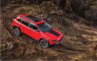  ?? Photos courtesy of Jeep ?? ■ The 2019 Jeep Cherokee Trailhawk retains its off-road agility.