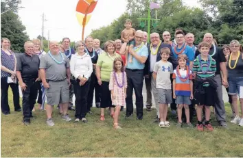  ??  ?? Les nouveaux jeux aquatiques ont été inaugurés à Grenville—