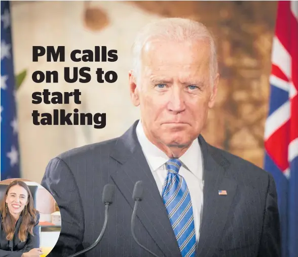  ?? Photo / File ?? President Joe Biden spoke favourably about the TPP and the possibilit­y of renegotiat­ing with strong protection­s but never made a commitment during his presidenti­al campaign to rejoin the Pacific trade deal.