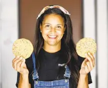  ?? K.C. ALFRED U-T FILE ?? Maya Madsen, founder of Maya’s Cookies, was selling her goods online, but orders blew up during 2020 and she converted the lobby of her Grantville bakery into a small storefront.