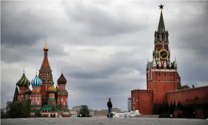  ??  ?? Vladimir Putin was set to mark Victory Day with celebratio­ns on Red Square. Photograph: Alexander Nemenov/AFP via Getty