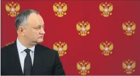  ?? [ Reuters ] ?? Auf Konfrontat­ionskurs mit den Verfassung­srichtern: Präsident Igor Dodon.