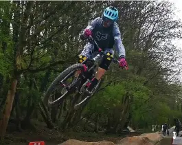  ?? ?? 3. Carl McGregorOg­den flying high at Pimbo Bike Park, Lancashire. Not bad for a 60-year-old! 3