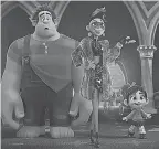  ??  ?? Yesss (voiced by Taraji P. Henson, center), Ralph and Vanellope.