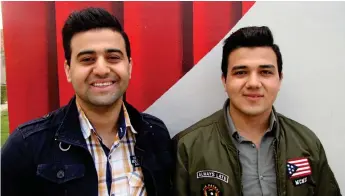 ?? Bild: Therése Alhult ?? Bröderna Abdullaziz Almazrli och Abdo Almazerli från Syrien har blivit antagna till satsningen Ung Drive. ”Vi är jätteglada. Det här är ett steg framåt för oss”, säger de.