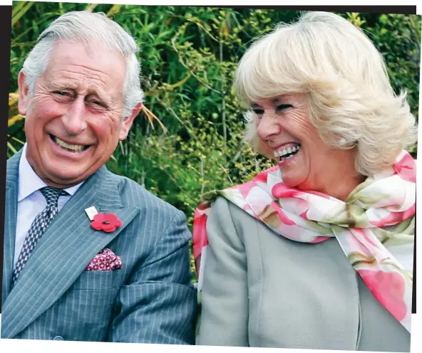  ??  ?? The happy couple: Camilla has brought laughter back into Prince Charles’s life