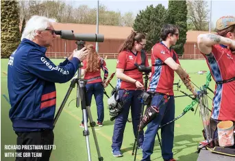  ??  ?? Richard Priestman (left) with the GBR team