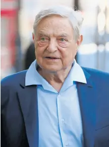  ?? Reuters ?? Investment­genie George Soros: eine Milliarde Dollar mit Trump-Puts in den Sand gesetzt.