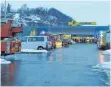  ?? FOTO: WAGNER ?? Die Freiwillig­e Feuerwehr Biberach war schnell vor Ort.