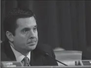  ?? REX SHUTTERSTO­CK/ ZUMA PRESS ?? Devin Nunes listens to testimony on Capitol Hill on March 20 in Washington, D.C.