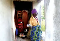  ??  ?? Gogo Ncube standing at the door of her bedroom