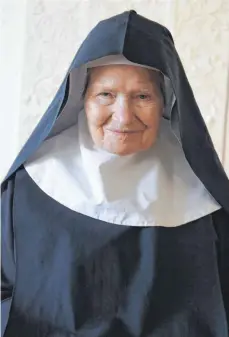  ?? FOTOS: RICHTER ?? Die 86-jährige Schwester Marcella trat 1957 ins Kloster ein.