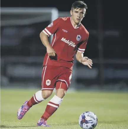  ??  ?? 2 Declan John in action for Cardiff City, the club he has left for a year on loan at Rangers in the hope of firstteam football.