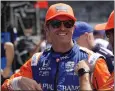  ?? DARRON CUMMINGS — THE ASSOCIATED PRESS ?? Scott Dixon had just one IndyCar win last year, but is hoping to break through at the Indy 500next week.