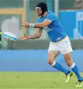  ??  ?? In azzurro Ian McKinley ha esordito con l’Italia nel match vinto con le Figi: suo il piazzato per il 19-10