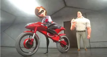  ?? — Courtesy of Disney-Pixar ?? Elastigirl becomes a solo superhero in ‘Incredible­s 2’.