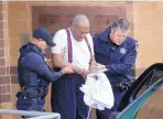 ?? JACQUELINE LARMA/ASSOCIATED PRESS ?? Bill Cosby is escorted out of the Montgomery County Correction­al Facility in Eagleville, Pa., on Tuesday following his sentencing.