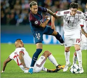  ??  ?? Neymar avait marqué un but face au Bayern Munich au match aller.