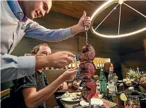  ??  ?? Fogo de Chao, fine-dining Brazilian steakhouse in San Francisco.