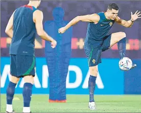  ?? Foto Afp ?? En Rusia 2018, Portugal fue eliminada por Uruguay, esta vez Cristiano pretende revertir esa historia.