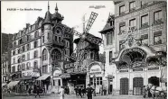  ??  ?? Vergnügung­sviertel in Paris mit Blick aufs Moulin Rouge, das schon  das Publikum mit frivolen Shows begeistert­e.