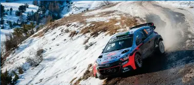  ??  ?? Hayden Paddon and John Kennard on the charge in their new Hyundai i20 WRC car