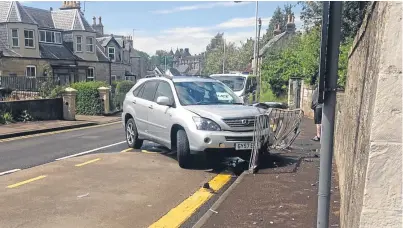  ?? Picture: Steven Brown. ?? No one was injured in the accident but it has raised concerns about the safety of pupils and pedestrian­s.