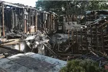  ?? Katherine Taylor / New York Times ?? This home was one of those destroyed when explosions tore through three towns north of Boston late Thursday afternoon.