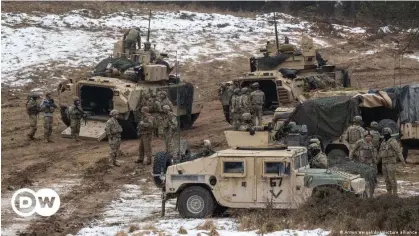  ?? ?? Ukrainian soldiers have in the past taken part in training operations like this one at Hohenfels US Army Base
