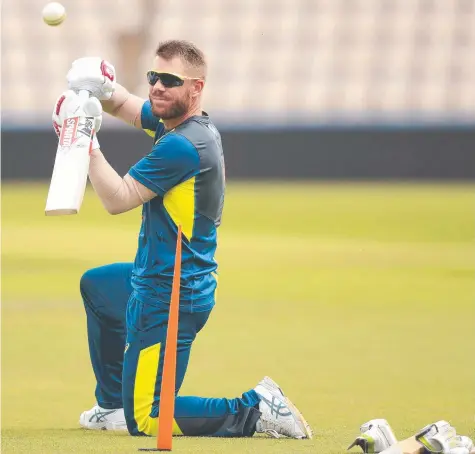  ?? Picture: ADAMY DAVY/PA via AP ?? David Warner during a fielding session