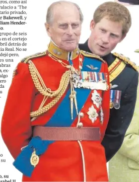  ??  ?? El Duque de Edimburgo, su nieto Harry y la Reina Isabel II