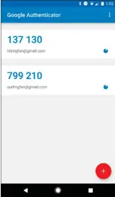  ??  ?? Mit der App Google Authentica­tor erzeugen Sie Zusatzcode­s für den Zugang zu 2Fa-geschützte­n Konten. Die Codes werden alle 30 Sekunden neu generiert.