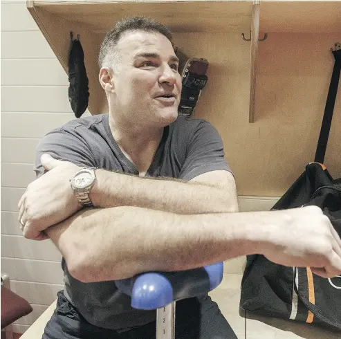  ?? CRAIG ROBERTSON / POSTMEDIA NEWS ?? Eric Lindros says he wasn’t the same player after being decked by Devils defenceman Scott Stevens in 2000.