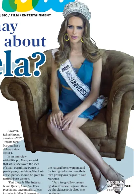  ?? AP FOTO / PAUL WHITE ?? MISS SPAIN ANGELA PONCE