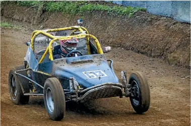  ?? PHOTOS: GRANT MATTHEW/STUFF ?? Joe Morris races at Waipuku Raceway, home of the Taranaki Offroad Racing Club, at Midhirst Taranaki.