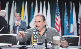  ?? DARRYL DYCK THE CANADIAN PRESS ?? A section of the NAFTA document being negotiated recognized native rights and treaties. It has since been dropped, and Assembly of First Nations National Chief Perry Bellegarde wants it included somewhere.