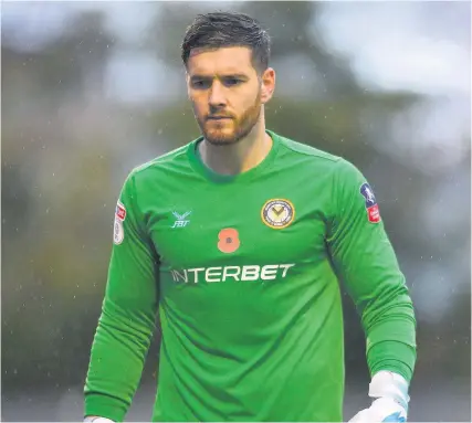  ?? Picture: Daniel Hembury/PA ?? Joe Day, pictured during a Newport County game in 2019