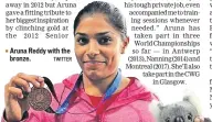  ?? TWITTER ?? Aruna Reddy with the bronze.