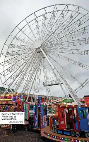  ?? JONATHAN MYERS ?? Swansea Waterfront Winterland at Museum Park.