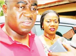  ??  ?? Yemisi with her husband Gabriel Suswam in a file photo