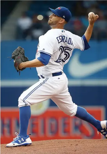  ?? PHOTO AFP ?? Marco Estrada a blanchi les Blue Jays pendant sept manches hier soir.