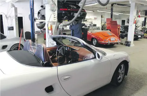  ?? PHOTOS: PETER BLEAKNEY/DRIVING ?? Refined Motorsport­s in Toronto specialize­s in Porsches and the shop always seems to be crowded.