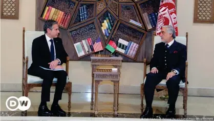  ??  ?? Blinken y Abdullah en Kabul.