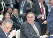  ??  ?? UNITY’S THE WORD: US Secretary of State Mike Pompeo attends the 8th East Asia Summit Foreign Ministers’ Meeting in Singapore yesterday.