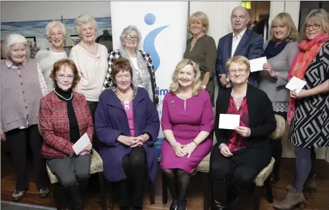  ??  ?? Yvonne McBrinn, Anne Cloney, Anne Acton,l Patricia McHugh, Mary Doyle, Cormac Megannety and Suzanne Cox from Open Door, Gretta Douglas. Front: Mary Savage, Anne Verwijis, Clare Comerford, Gill Roe the Malawi Girls Education Fund